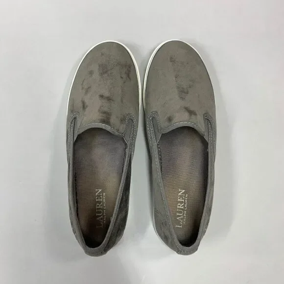 Lauren Ralph Lauren Women's Size 8 Janis Velvet Slip On Sneakers - Picture 10 of 13